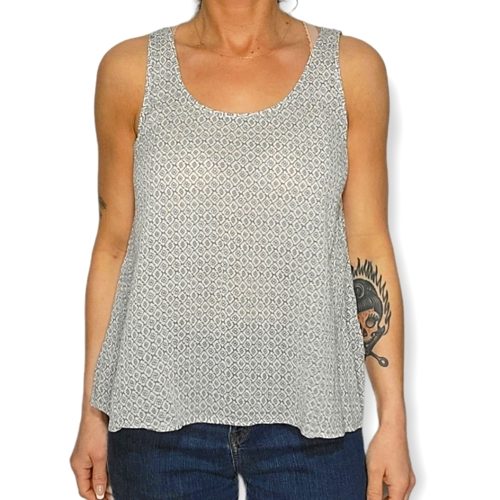 Soft Joie Loose Fit Blouse Tank Small Grey